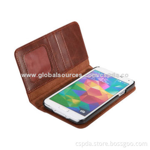 Book Style Cases for Samsung Galaxy S5 with Card Slots, OEM and ODM orders are Accepted